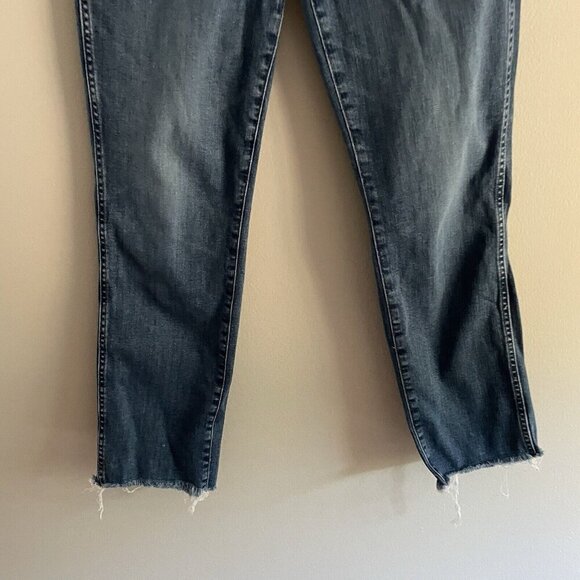 J.Crew Women 27 Denim Raw Hem High-Rise Button Fly Vintage Straight Eco Jean - Picture 3 of 12